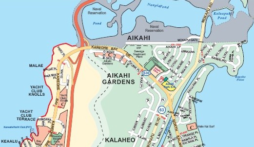 Aikahi Park Kailua Neighborhood Map
